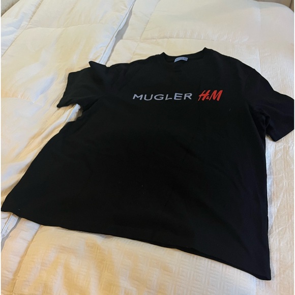 Mugler Tops - Mugler x H&M collab staff only black t-shirt. Small. Unisex